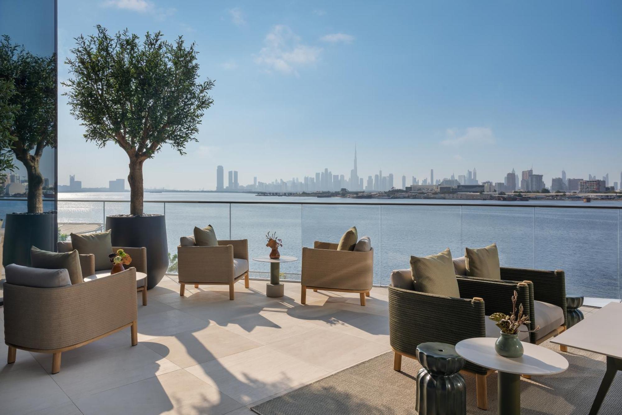 Hotel Address Creek Harbour Dubai Exterior foto View from the terrace